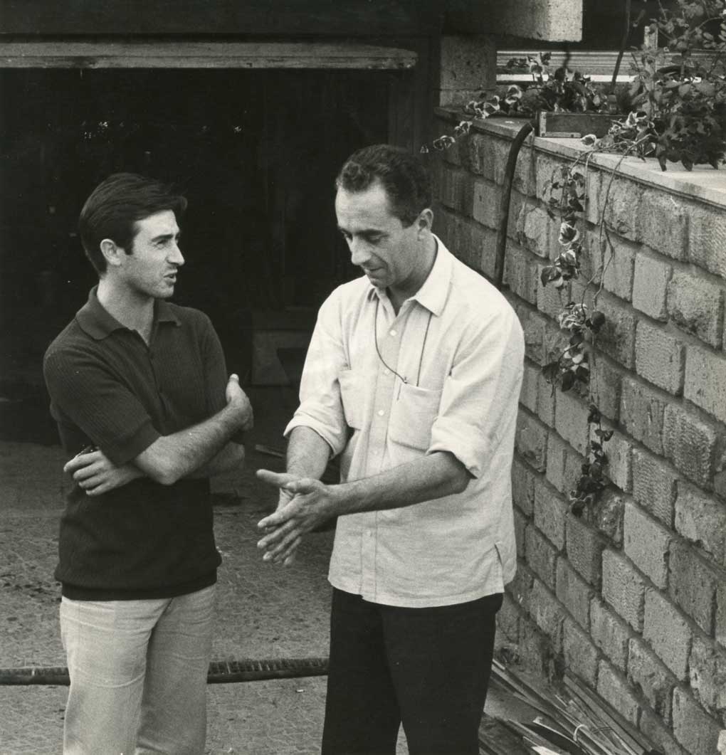 1961 su set de "L'Eclisse" con Antonioni